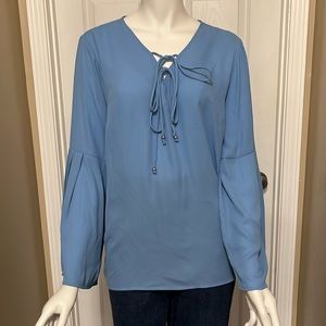 NY Collection Flare Sleeve Blouse